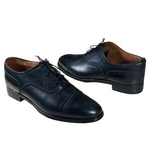Brooks Brothers Peal &‎ Co Made in England Black Leather Oxford Shoes Sz 10